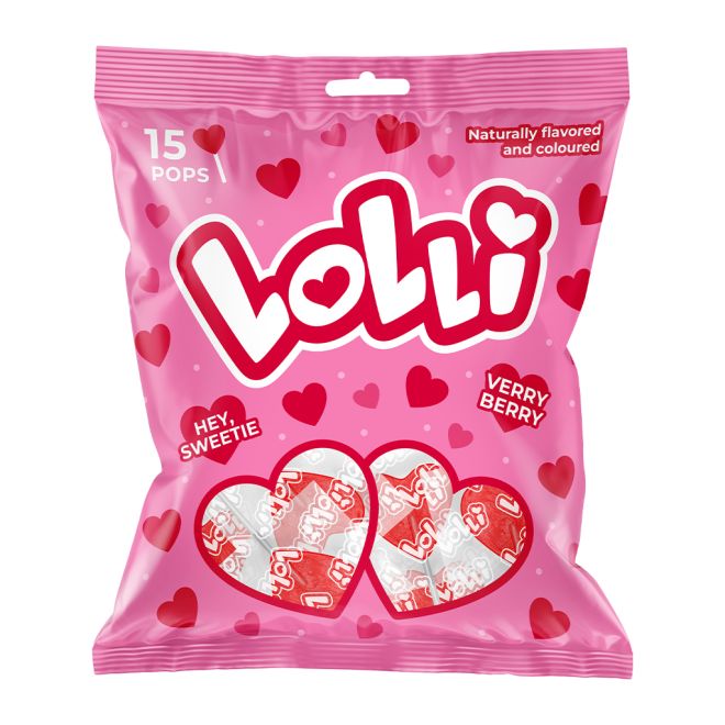 Argo Lolly Raspberry Flavor Lollipops 15 Pcs