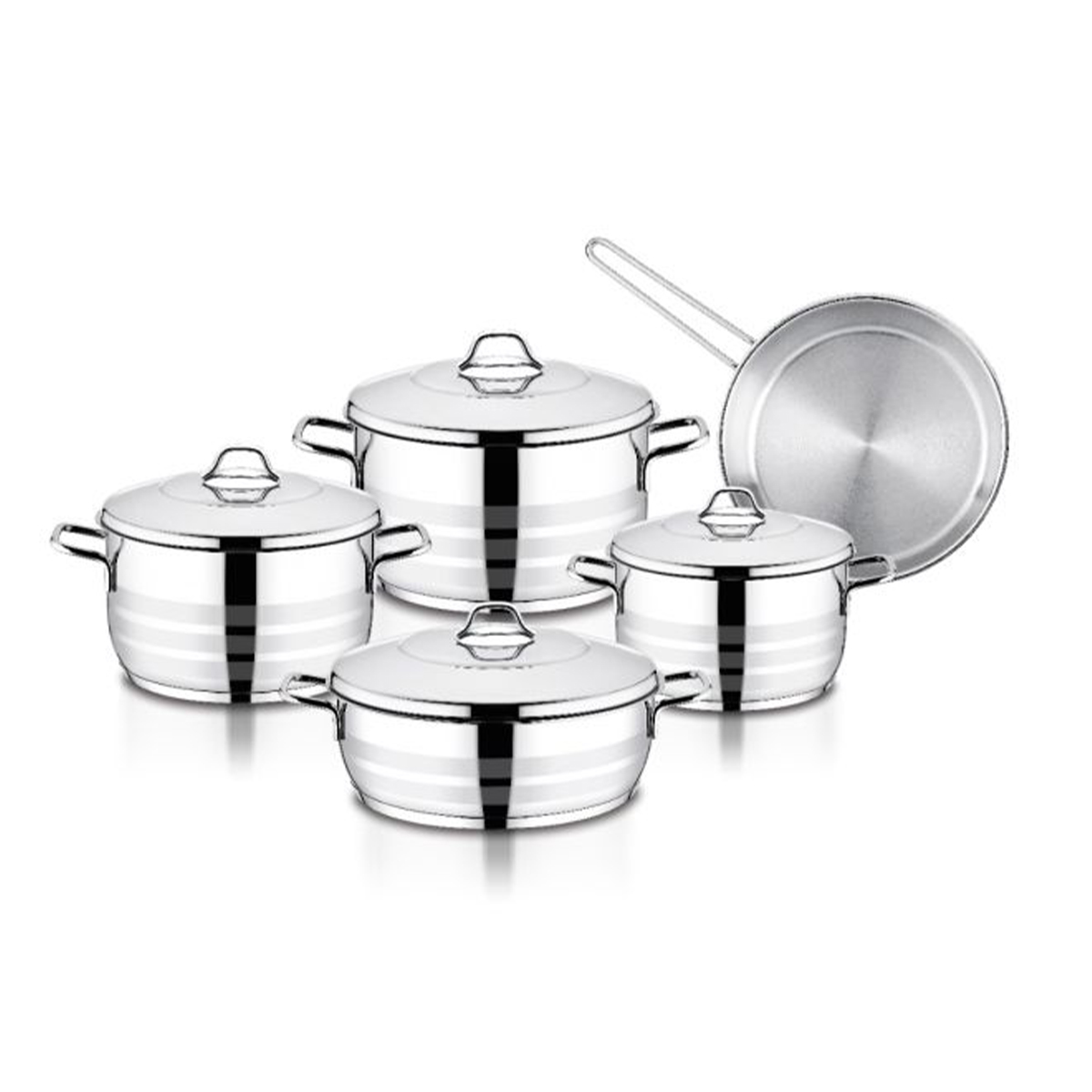 Vivaldi Stainless Steel Aster Set of 9 PCS