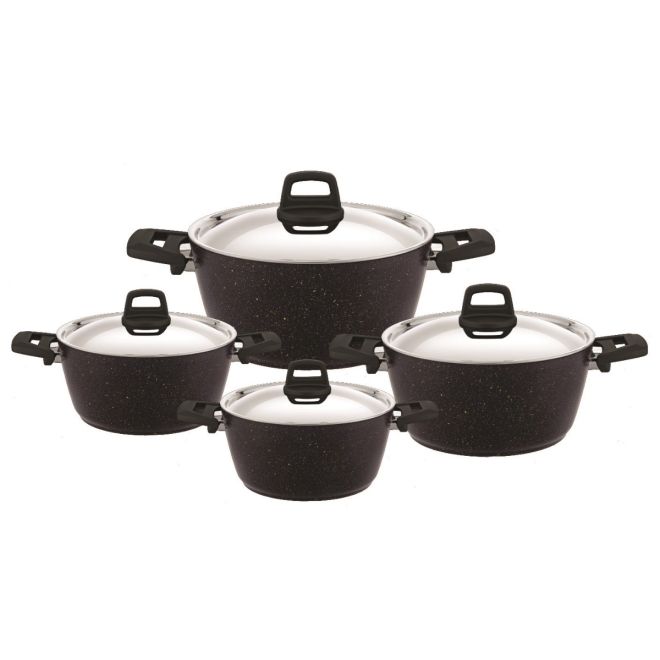 Vivaldi Granite Hitit Set of 8 PCS Black