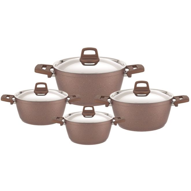 Vivaldi Granite Hitit Set of 8 PCS Brown