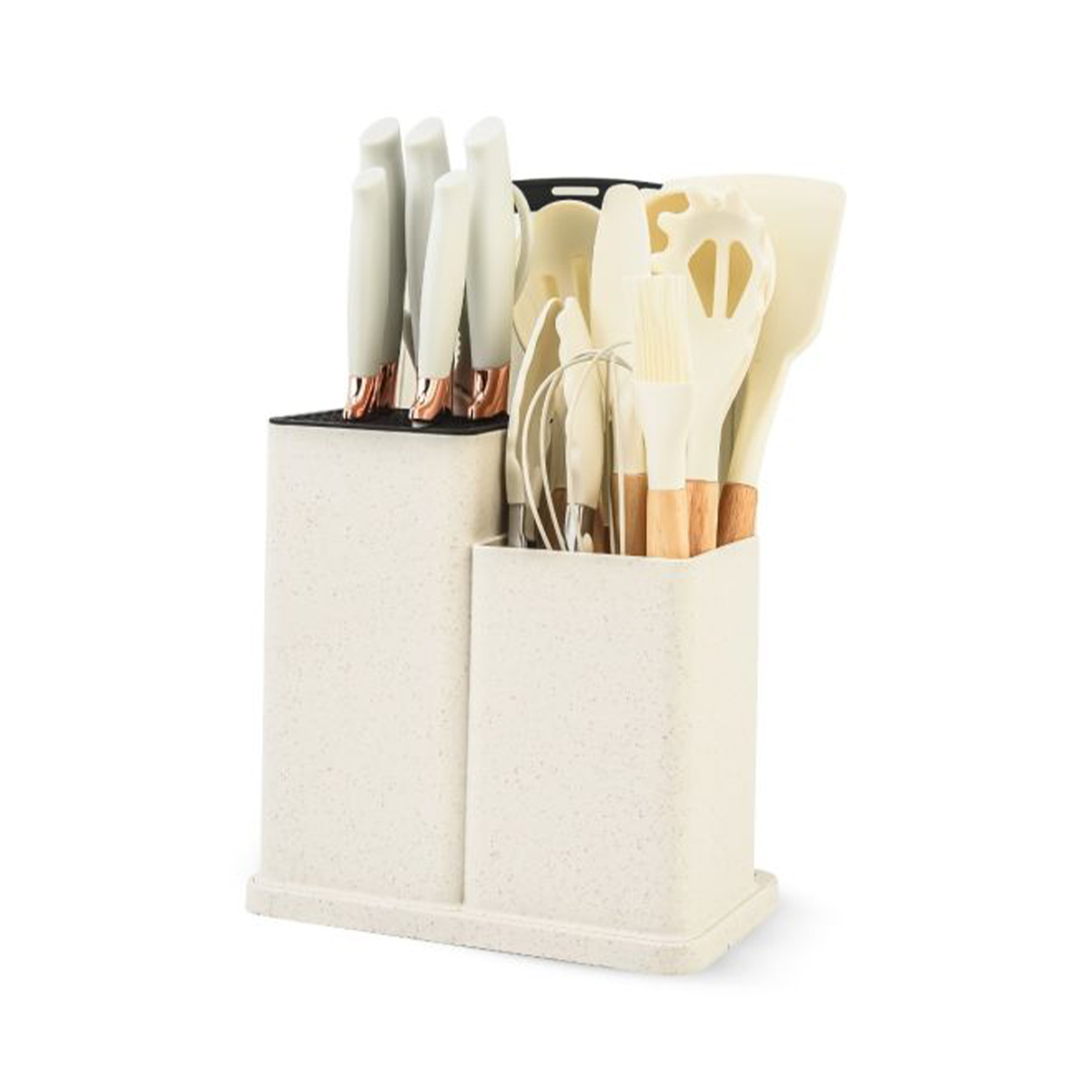 Silicone Kitchen Utensils Set of 19 PCS white