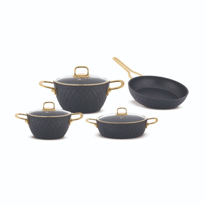Vivaldi Lydia Granite Set 7 Piece Gold