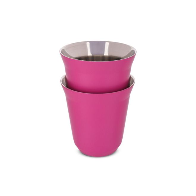 Espresso Stainless Steel Cup 2 PCS 170 ml Pink