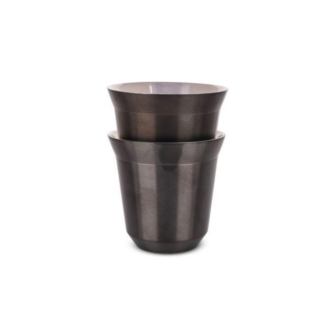 Espresso Stainless Steel Cup 2 PCS 80 ml Matte Black