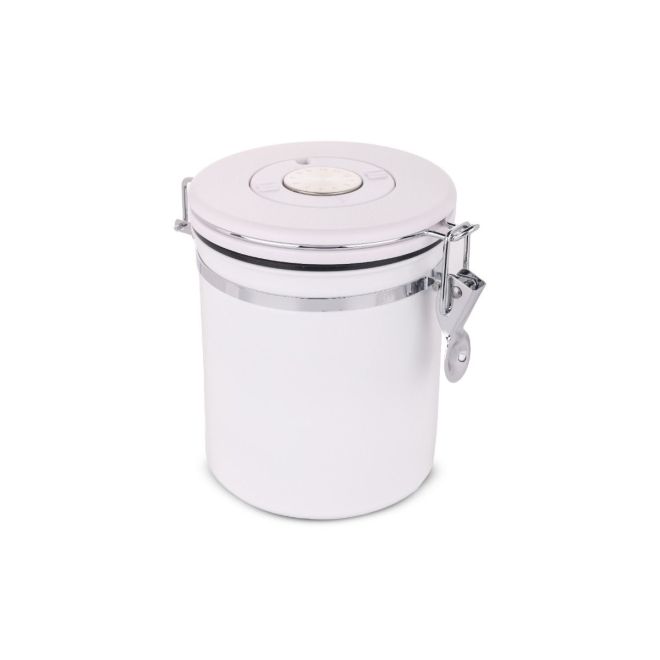 Stainless Steel Coffee Canister 1.5L White